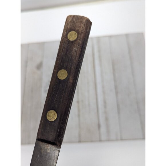 Vintage Carbon Steel Slicing Carving Knife 7-1/2" Blade - 12" Length Serrated - Picture 10 of 13